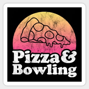 Pizza Lover Pizza and Bowling Sticker
